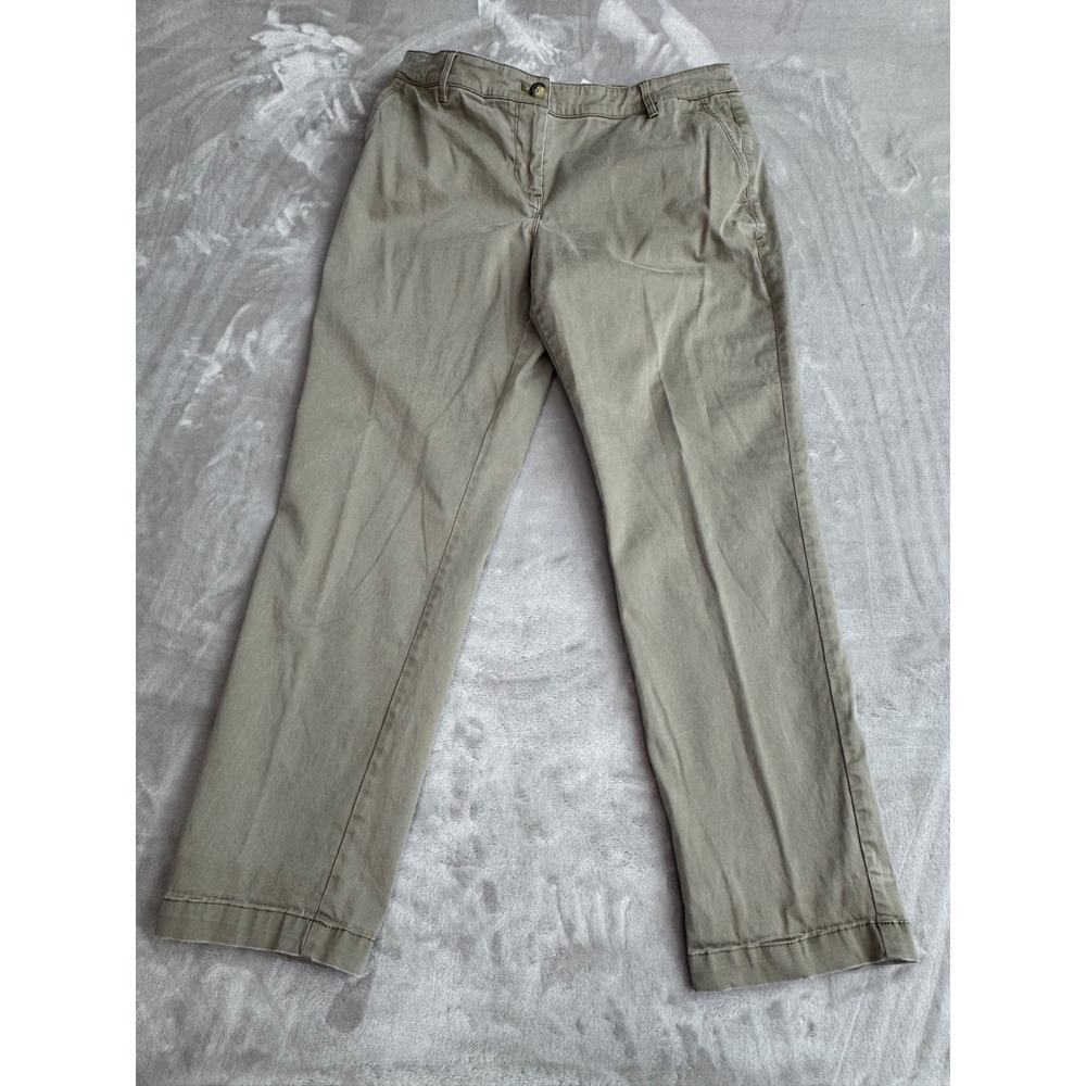 Tommy Bahama Boracay Khaki Taupe Stretch Sateen Straight Leg Chino Pants Size 10